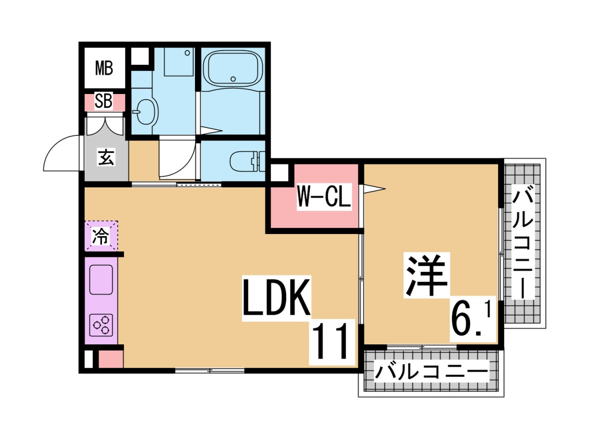 神戸市兵庫区兵庫町２丁目のアパートの間取り