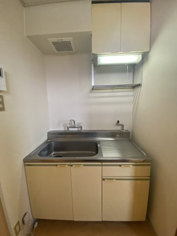 メゾンジェンティールのキッチン|ＩＨもガスコンロも設置可能（１口）。