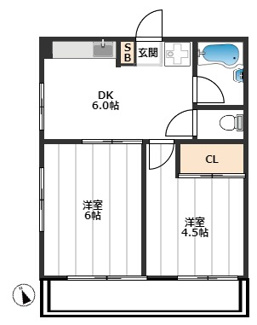 【間取り】 | イーストハウスⅡ