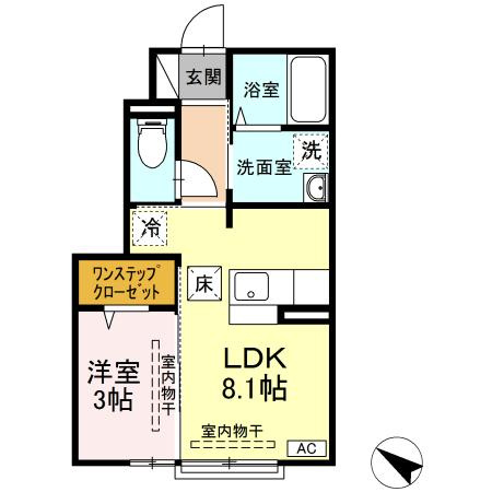 Ｄ－ｒｏｏｍ清水の間取り