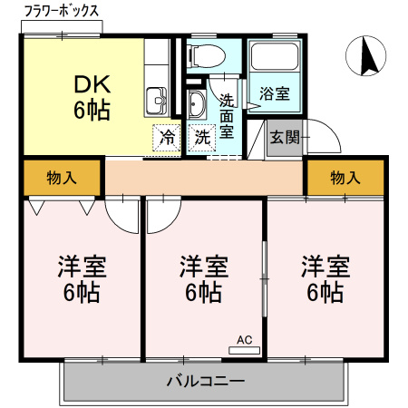 エスポワールＢの間取り