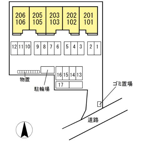 セジュール シンメイの区画図