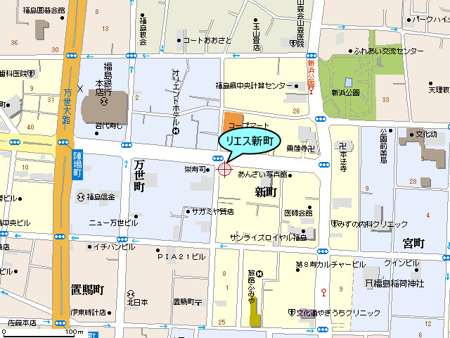 ＬＩＥＳＳＥ(リエス）福島新町の区画図