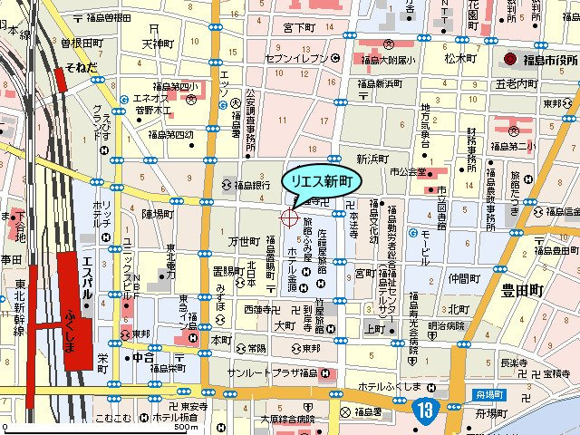 ＬＩＥＳＳＥ(リエス）福島新町の区画図