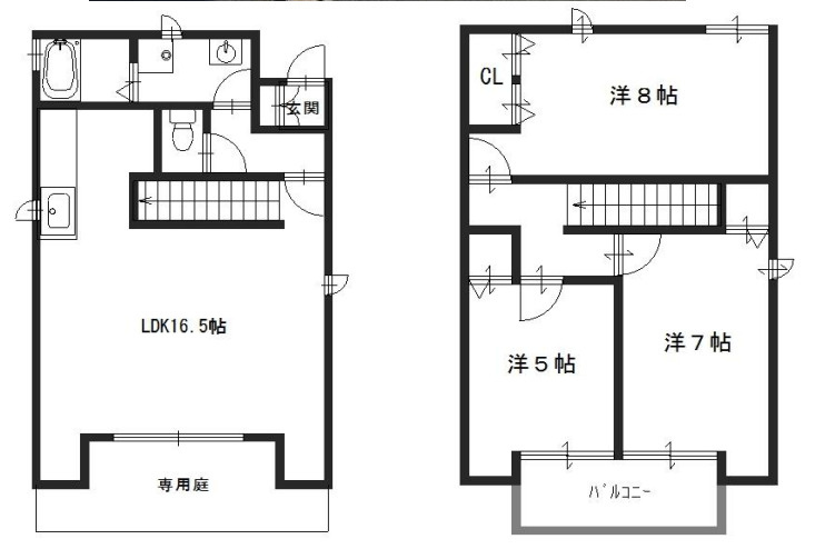 田寺借家の間取り