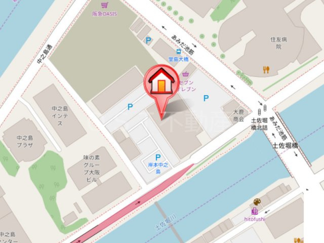 ザ・パークハウス中之島タワーの地図