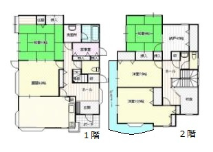 口田５丁目Ｈ邸の間取り