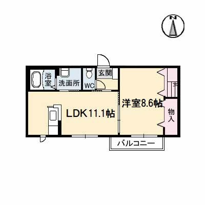 沖洲　清流荘　２の間取り