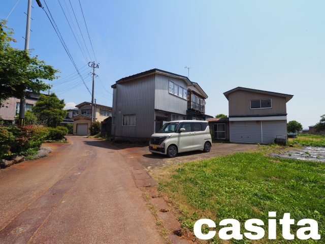 【外観】 | 【建築条件なし】大仙市北楢岡字一本木 163.60坪 古家あり現状渡しの住宅用地 消雪道路