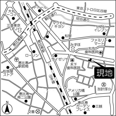 【地図】 | プライブ恵比寿７０４号室