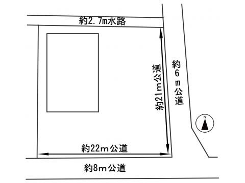 ５９８６２　岐阜市粟野西土地の区画図