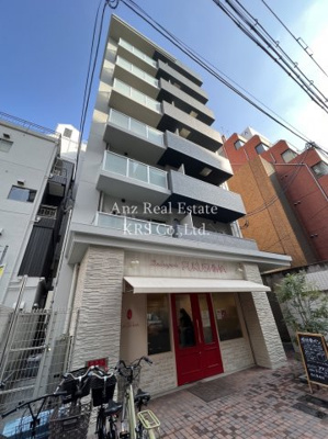 【外観】 | メリディアナ天満橋 | スタイリッシュな外観のマンションです♪1階はパン屋さん！