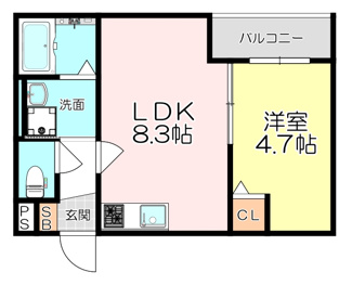 【間取り】 | エバーグリーン武庫之荘