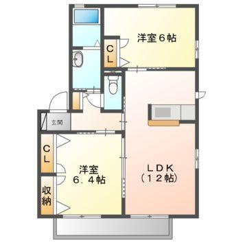 シャーメゾングレース　Ｂの間取り
