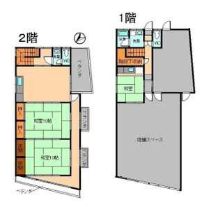 手呂町桶田店舗の間取り