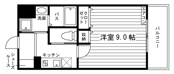 アコリエンテ一条の間取り|代表的な間取りです。