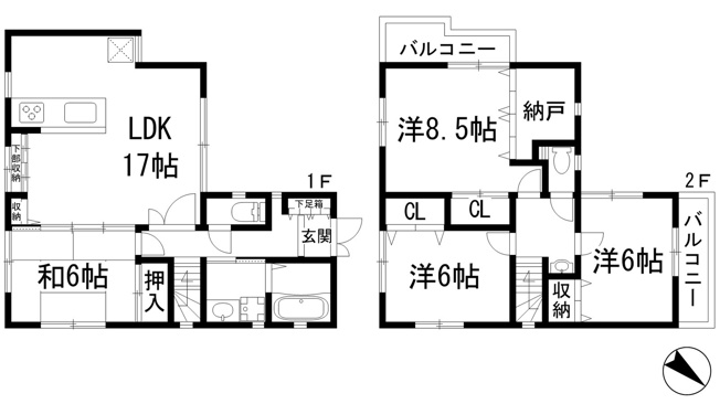 【間取り】 | 上ケ原十番町戸建
