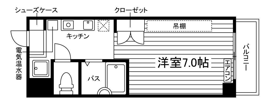 アブレスト西大路町の間取り|代表的な間取です
