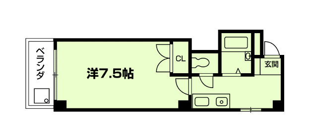 ハイツ中御門の間取り|代表的な間取りです。