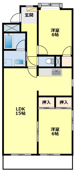 【間取り】 | ラフォーレＹＡＭＡＤＡ