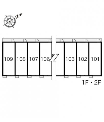 レオパレス上田原の区画図