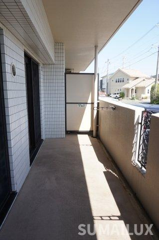 菊池郡菊陽町光の森７丁目の賃貸マンションのバルコニー