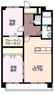 菊池郡菊陽町光の森７丁目の賃貸マンションの間取り