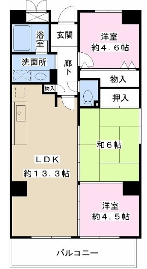 クレール緑橋の間取り