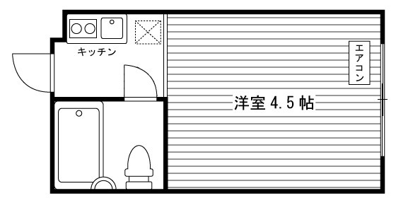 コーポラス二条の間取り|代表的な間取りです。