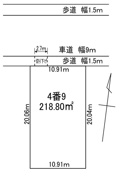 【土地図】 | 新潟市北区松浜3丁目4-9　売地