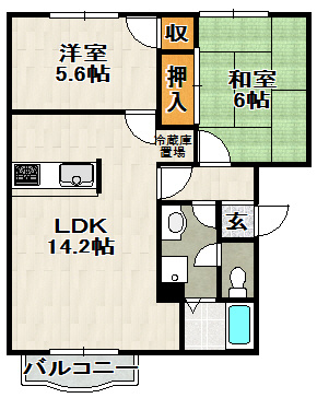 コントラーダ逆瀬川の間取り