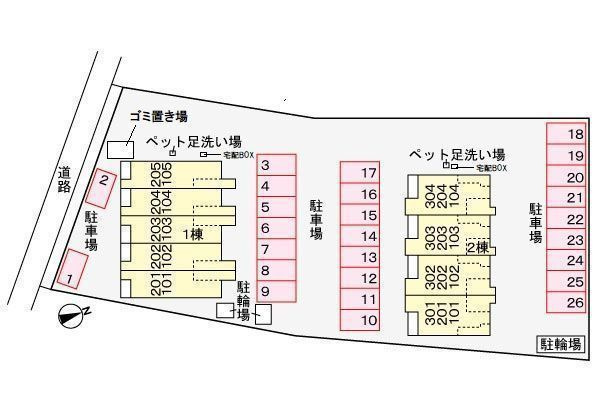 トゥウィンクル　アーク　壱番館の区画図