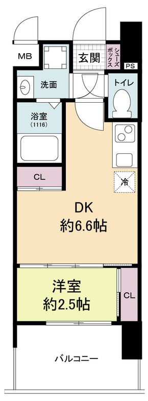 セレニテ阿波座ミラクの間取り