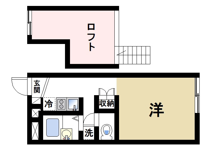 レオパレスＲ１６９ＳＡＫＵＲＡＩの間取り|1K