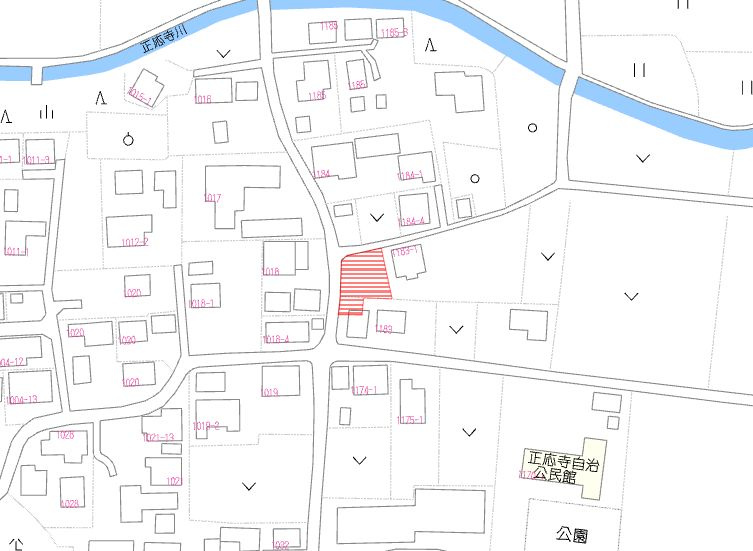都城市安久町の売地の土地図