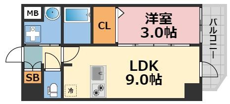 エステムコート堺筋本町の間取り