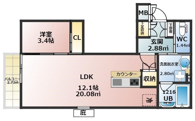 リファインド武庫川Ⅱの間取り