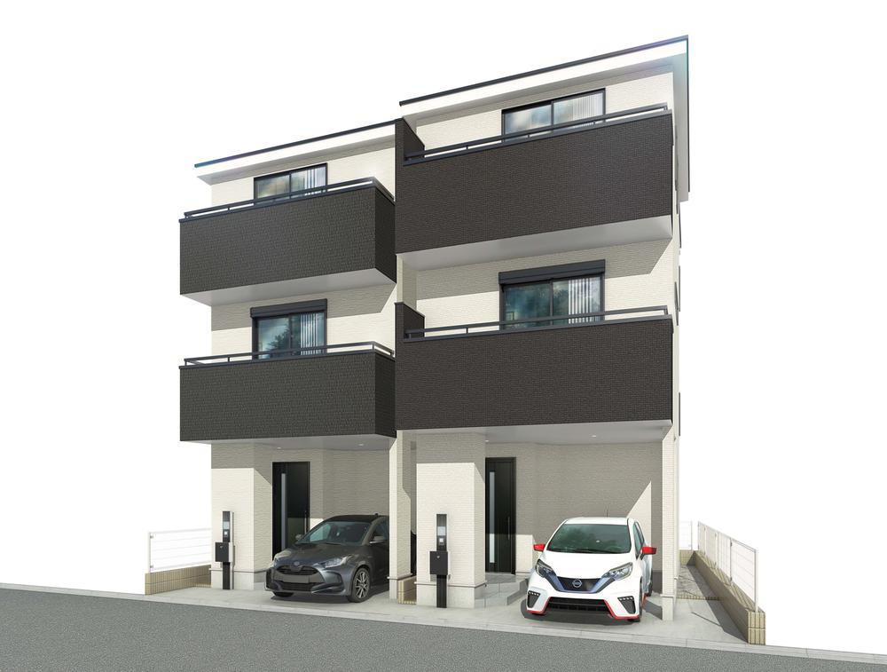 【横浜市保土ケ谷区岩井町8-4全２棟新築戸建て１号棟】★仲介手数料無料★（保土ヶ谷小学校・岩崎中学校）の外観パース