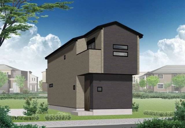 MIRASUMO南区楠町055③全3棟＜新築一戸建て仲介手数料無料＞の外観パース|外観パースです