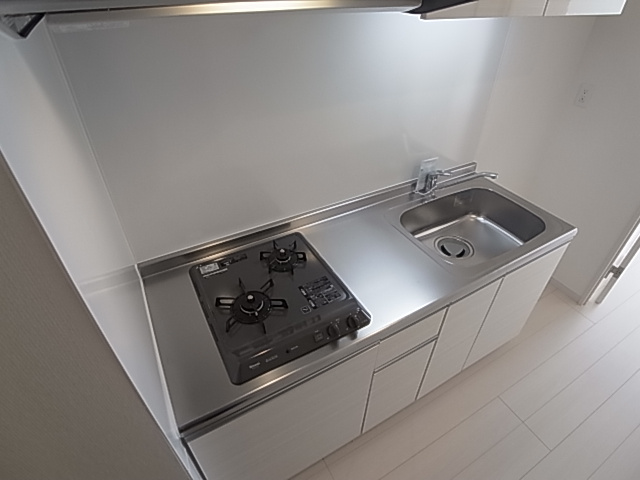 神戸市兵庫区芦原通６丁目の賃貸マンションのキッチン|システムキッチン（ガス２口）