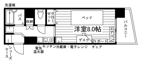 学生会館　UniE’meal京都今出川Ⅰの間取り|代表的な間取りです