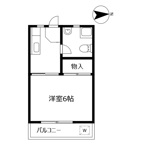 タウンハイツ東棟の間取り