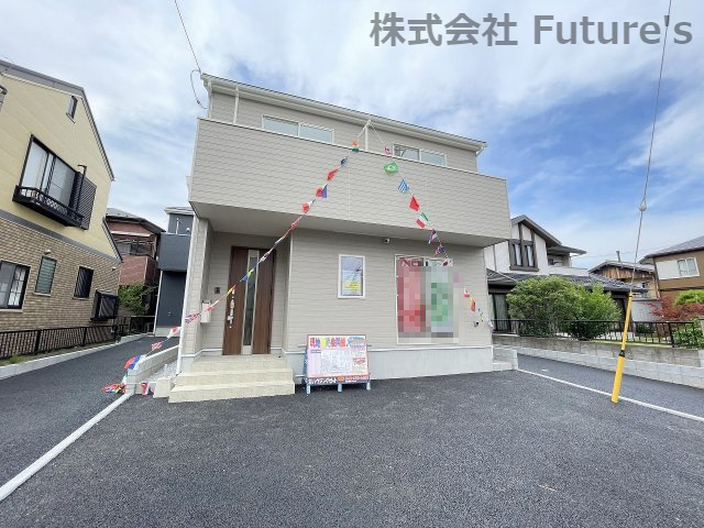 吉川市高富　新築戸建　全3棟　2号棟の外観|JR武蔵野線「吉川」駅徒歩13分の好立地