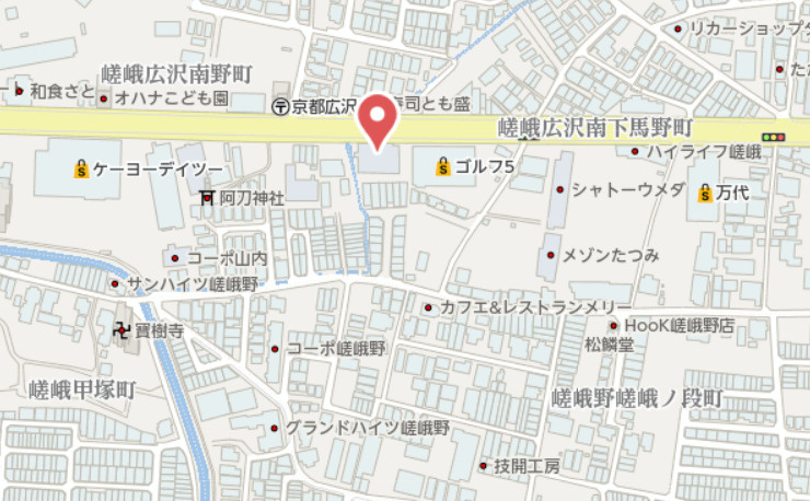 嵯峨ハイツ　6階の地図