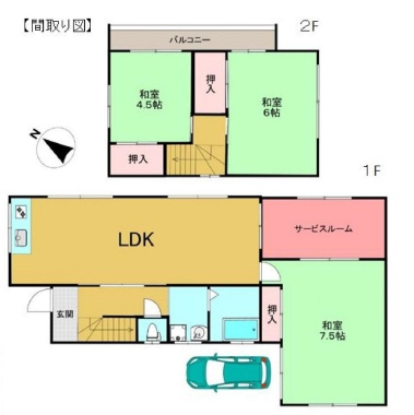 白岡市西5丁目中古戸建ての間取り