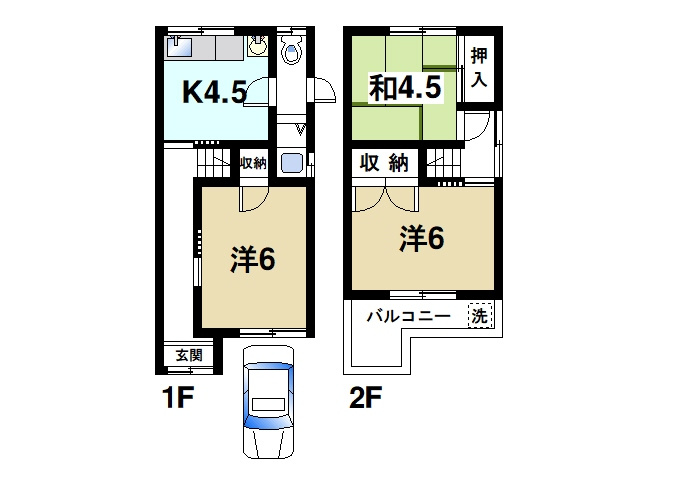 南京終町7丁目貸家の間取り|ファミリーさんにおススメの間取りです。