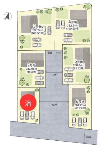 COLORSグリーンヒル南彦根6区画　の区画図