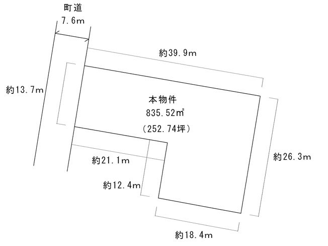 【土地図】 | 川西町上小松　売地
