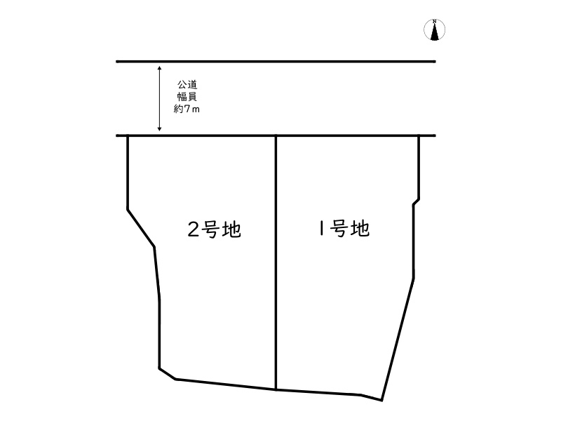 神崎郡福崎町福田／2区画の区画図