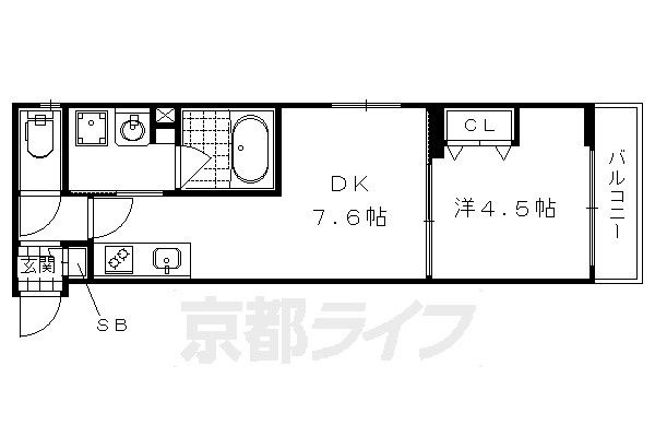 ベラジオ智恵光院の間取り|別タイプの間取りです。